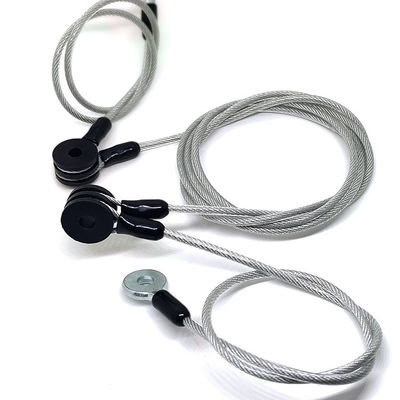 Zestawy liny drukowanej na zamówienie pokryte PVC przezroczyste liny kablowe Tether pas bezpieczeństwa