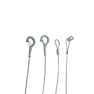 Zawiesie z liny stalowej z hakiem do oświetlenia i wieszania