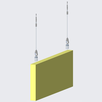 Łatwe mocowanie zestawu do zawieszania paneli akustycznych z kotwicą i drutem