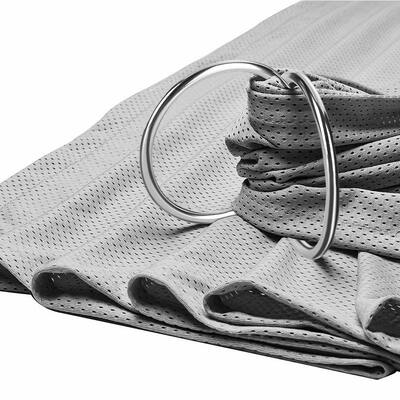 Konfigurowalny srebrny aluminiowy pierścień do chusty o średnicy wewnętrznej 3 cale, 2 szt. do nosidełka dla niemowląt