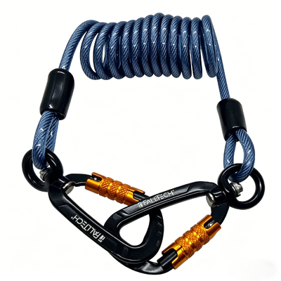Metalowy sprężynowy zwrotnik Narzędzie bezpieczeństwa Lanyard Wysoka trwałość Karabiner Łatwa instalacja Wiązka przeciwpadkowa do pracy przemysłowej na zewnątrz