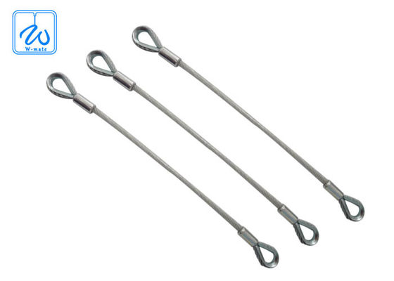 Linka zabezpieczająca do sprężyny rozciąganej dwustronnie, pętla z linki stalowej nierdzewnej powlekanej tworzywem sztucznym