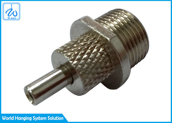 Aircraft Cable Hanging Systems Cross Knurled Cable Wire Gripper With Male Thread