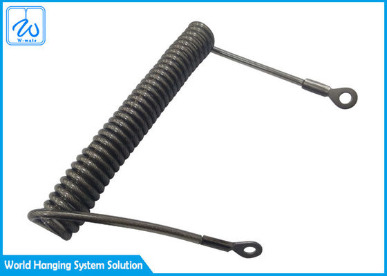 Zdejmowalny powlekany PVC przedłużeniowy sprężynowy bezpieczny kabel narzędzia lanyard pas