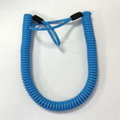Wysokiej wytrzymałości narzędzia ręczne liny Wire Coil Springs Lanyard With Clip