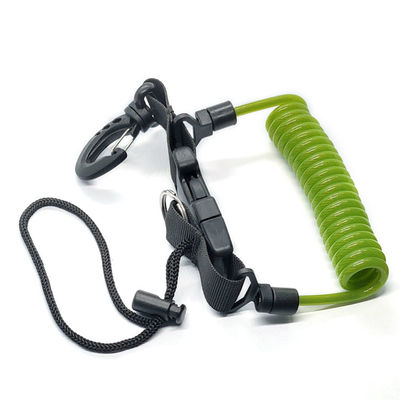Węzeł do nurkowania Spiral Spring Coil Lanyard klucz pierścień bungee sznurek narzędzie nadgarstka bezpieczeństwo sznurek