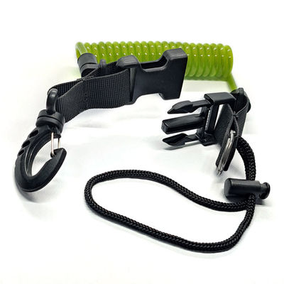 Węzeł do nurkowania Spiral Spring Coil Lanyard klucz pierścień bungee sznurek narzędzie nadgarstka bezpieczeństwo sznurek