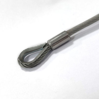 Zestaw sznurowadła do użytku zewnętrznego z pokryciem ze stali nierdzewnej z PVC z końcem hakem