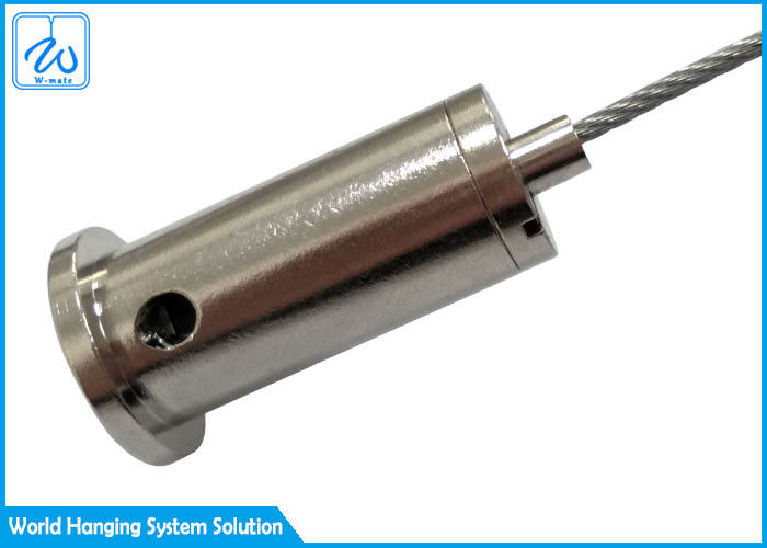 Zestawy zawieszeń z blokadą stalową do drutu, ekspozycja, aluminiowa półka szklana 3 mm, zacisk kablowy do szyldów